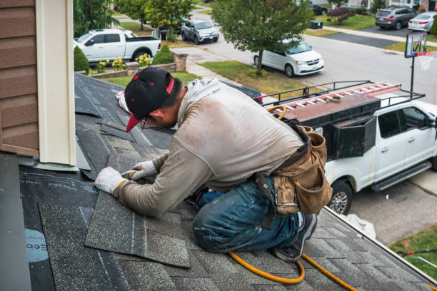 Professional Roofing technician working in Bar Mills, ME